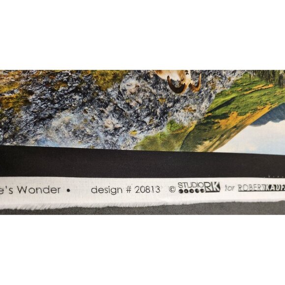 Natures Wonder Scenic Wildlife Fabric Panel 24"x44" By Studio RK For Robert Kauf - Picture 10 of 14